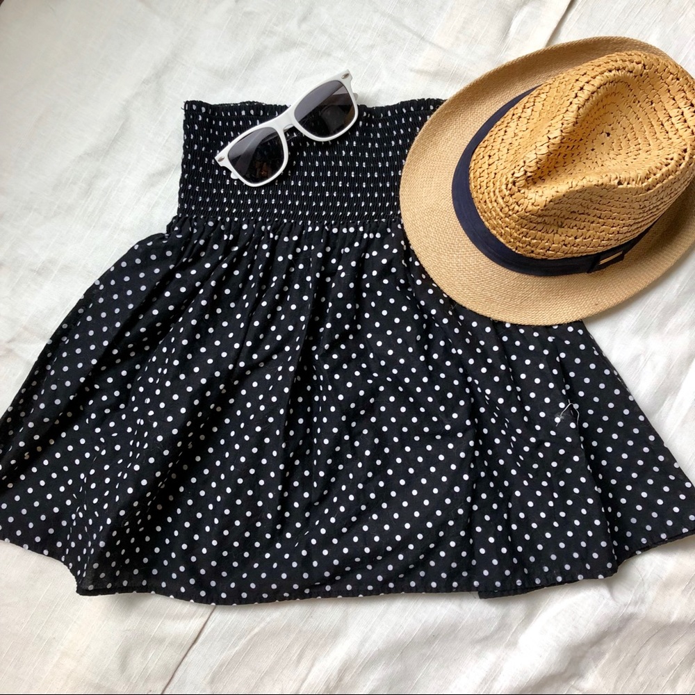 H&M Black and White Polka Dot Skirt XS